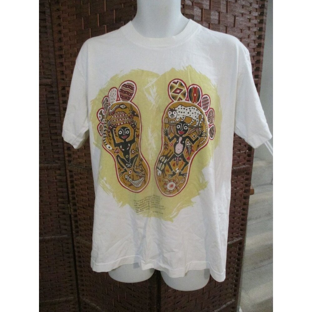 Vintage 90s Ziggie Studio Native American Print T Shirt Chief Seattle Quote XL